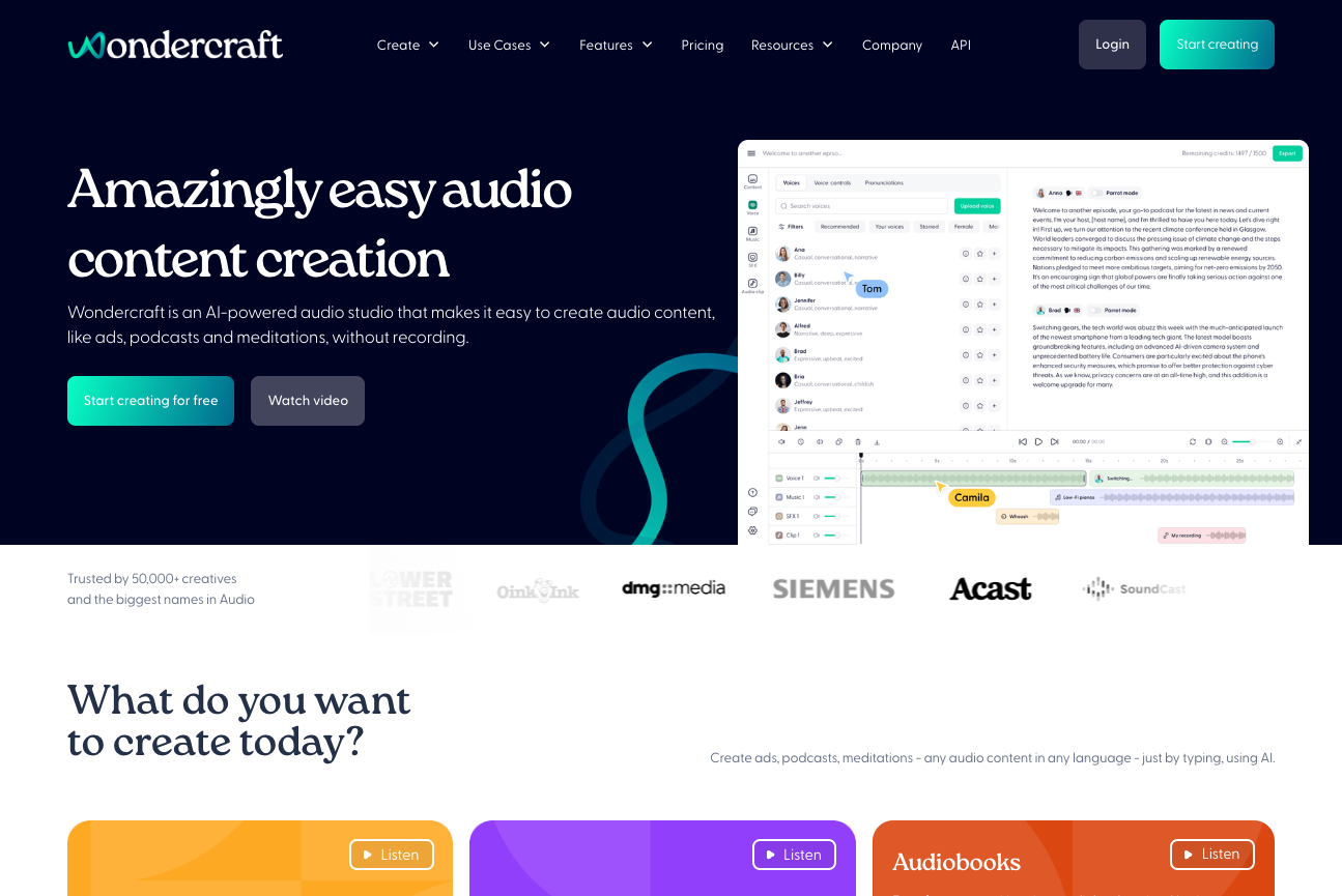 ai-powered-audio-studio---wondercraft-1728915739.png Website Screenshot