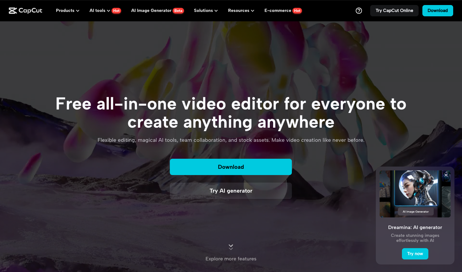 capcut--all-in-one-video-editor--graphic-design-tool-driven-by-ai.png Website Screenshot