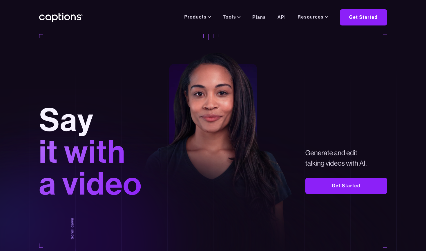captions--your-ai-powered-creative-studio.png Website Screenshot